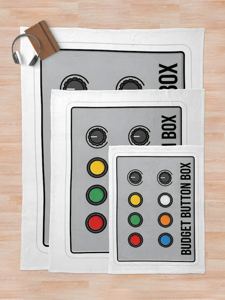 Thumbnail 5 of 6, Throw Blanket, Budget Button Box - Sim Racing designed and sold by GarageGraphics.