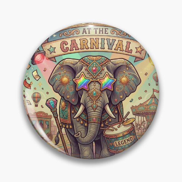 Item preview, Inspirational Elephant Carnival Legend Retro Festival Animal Gift designed and sold by Im-Ara.