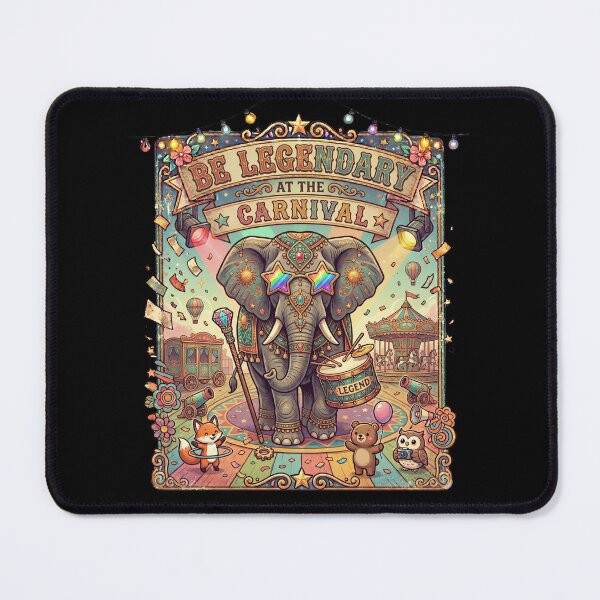 Item preview, Inspirational Elephant Carnival Legend Retro Festival Animal Gift designed and sold by Im-Ara.