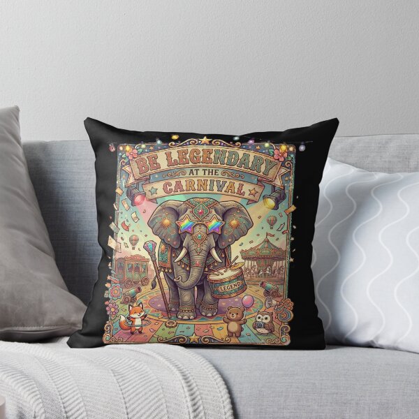 Item preview, Inspirational Elephant Carnival Legend Retro Festival Animal Gift designed and sold by Im-Ara.