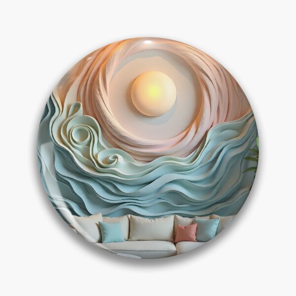 Item preview, Luxury Pastel Sculpted Wall Art | Elevated Living Room Design designed and sold by Creative-RE.