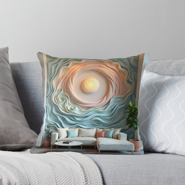 Item preview, Luxury Pastel Sculpted Wall Art | Elevated Living Room Design designed and sold by Creative-RE.