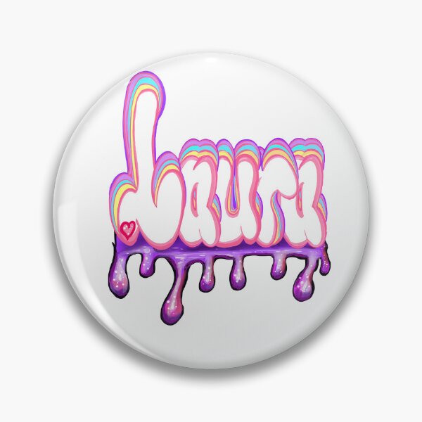 Item preview, Laura Name Personalized Custom Gifts for girls and women in pastel colors with drips designed and sold by Artonmytee.