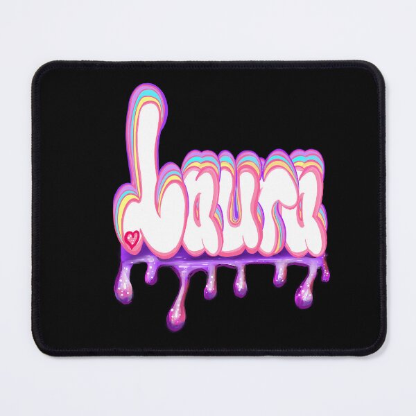 Item preview, Laura Name Personalized Custom Gifts for girls and women in pastel colors with drips designed and sold by Artonmytee.