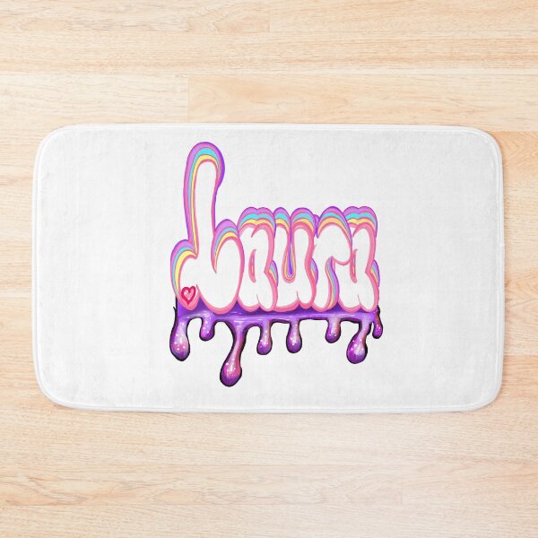 Item preview, Laura Name Personalized Custom Gifts for girls and women in pastel colors with drips designed and sold by Artonmytee.