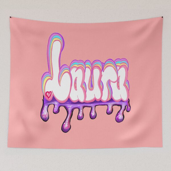 Item preview, Laura Name Personalized Custom Gifts for girls and women in pastel colors with drips designed and sold by Artonmytee.