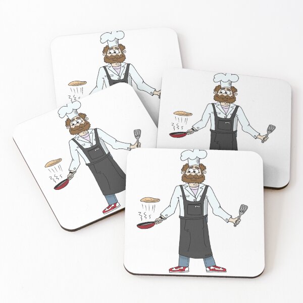 Item preview, Funny Chef Cooking Sticker – Pancake Lover Gift Cute Kitchen Decor Mug Art designed and sold by MyxaART.