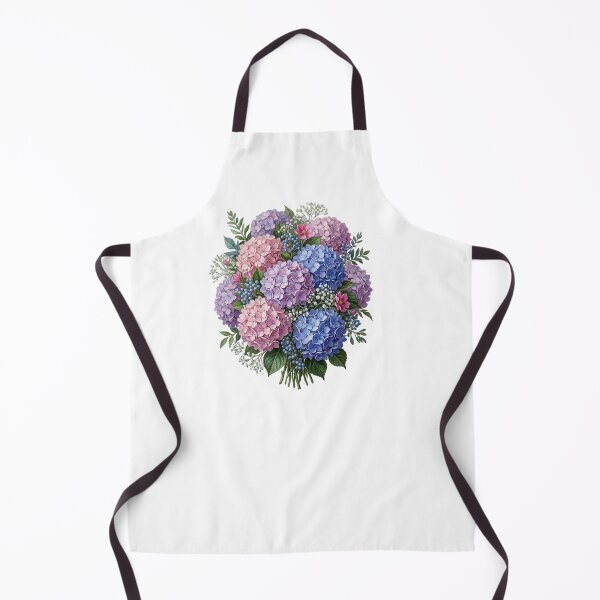 Item preview,  Pink Blue blooming hydrangea and garden flowers  designed and sold by SOUFIANE1991.