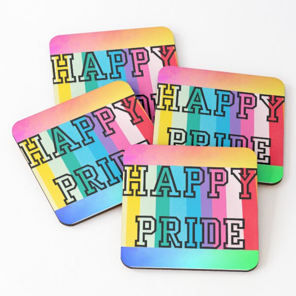 Item preview, Happy Pride Rainbow - Colorful Festive Typography Art designed and sold by 22kcashlab.