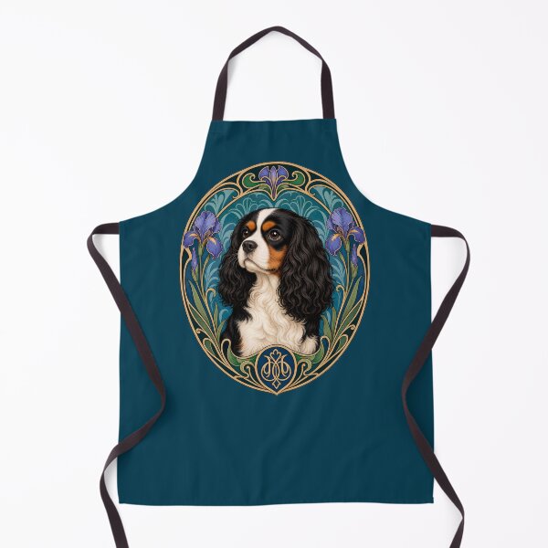 Item preview, TriColor Cavalier King Charles Spaniel Art Nouveau designed and sold by AntiqueImages.