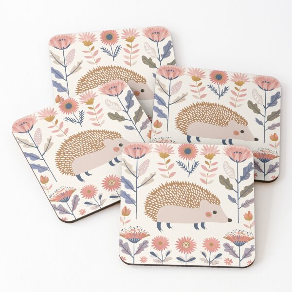 Item preview, Scandinavian Folk Art, Floral Hedgehog  designed and sold by xiao xuans.