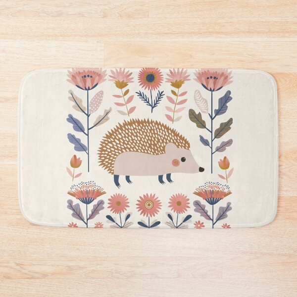 Item preview, Scandinavian Folk Art, Floral Hedgehog  designed and sold by xiao xuans.