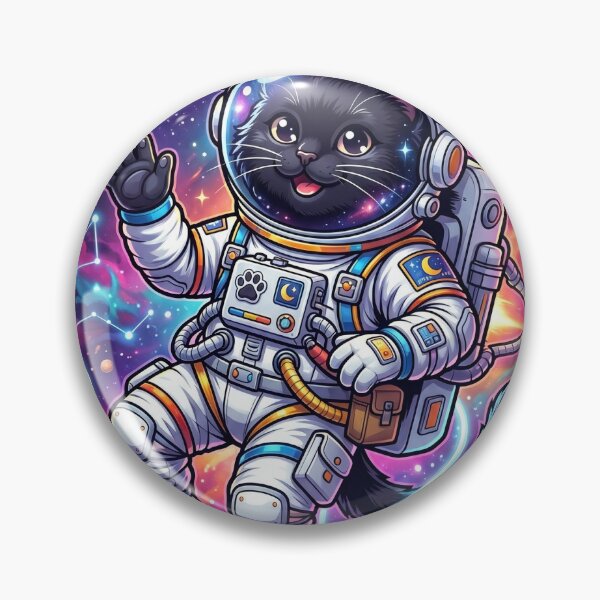 Item preview, Cute Black Cat Astronaut Floating in Space T-Shirt designed and sold by MERAKISL.