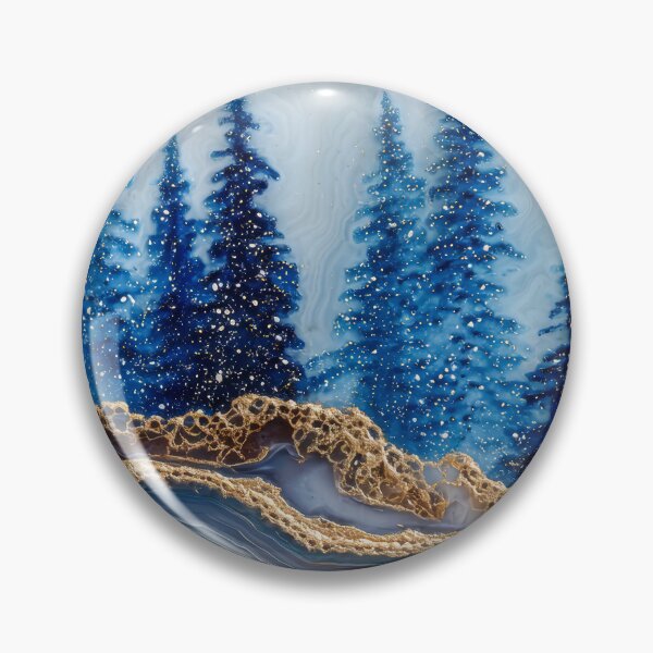 Item preview, Winter Mountain Scenery Geode Art designed and sold by MargaretWiktor.