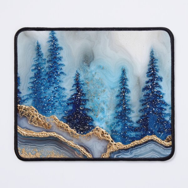 Item preview, Winter Mountain Scenery Geode Art designed and sold by MargaretWiktor.