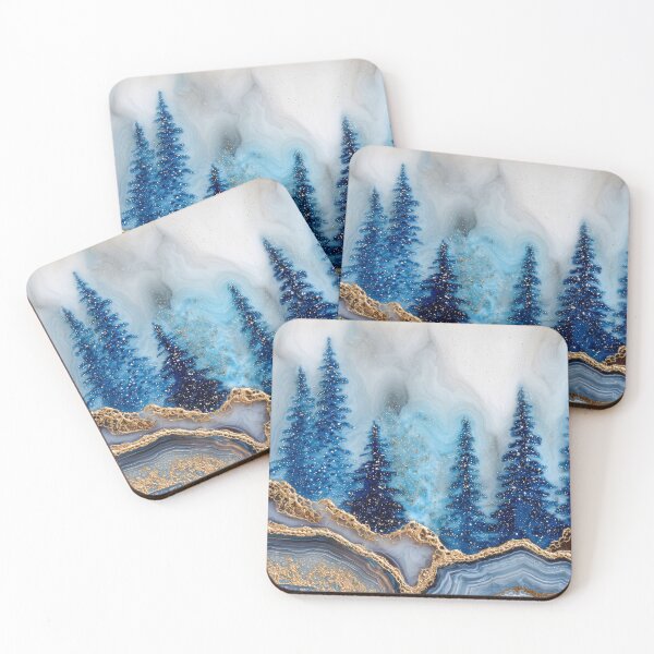 Item preview, Winter Mountain Scenery Geode Art designed and sold by MargaretWiktor.