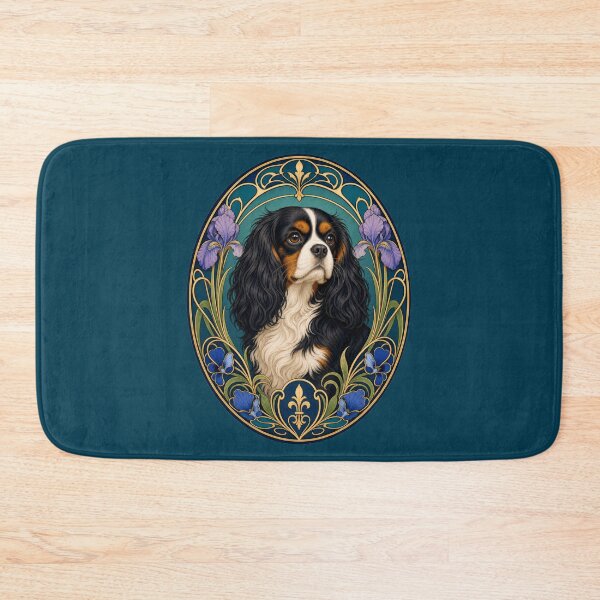 Item preview, Tricolor Cavalier King Charles Spaniel Art Nouveau designed and sold by AntiqueImages.