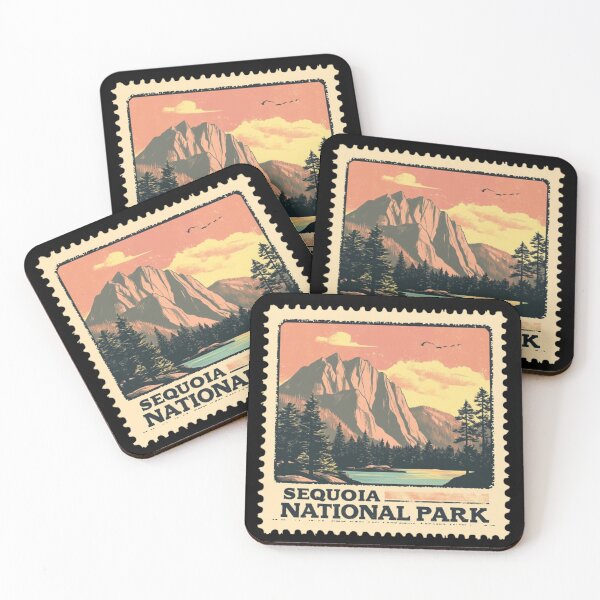Item preview, Sequoia Vintage Postage Stamp - Granite Peaks designed and sold by tiigerdad.