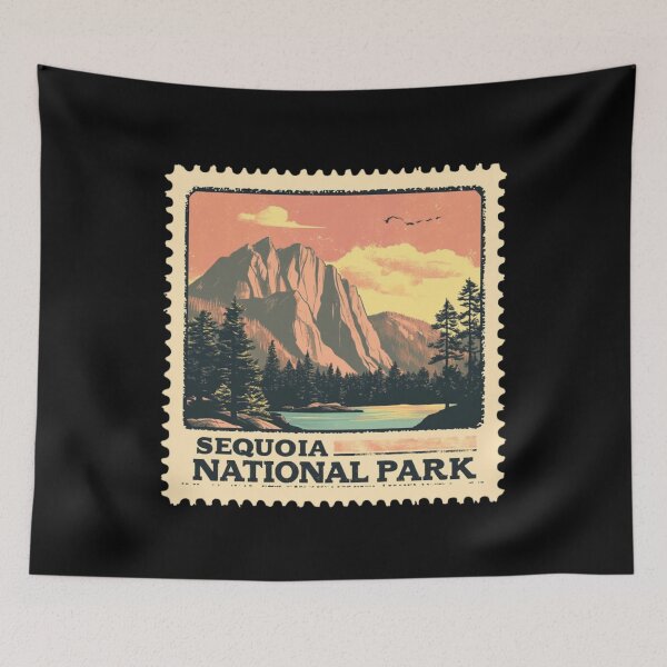 Item preview, Sequoia Vintage Postage Stamp - Granite Peaks designed and sold by tiigerdad.