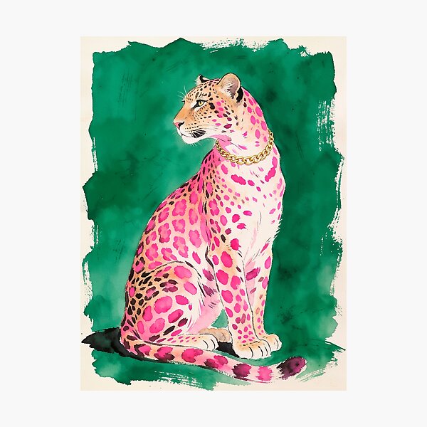 Item preview, Leopard with vibrant pink spots designed and sold by paulrommer.