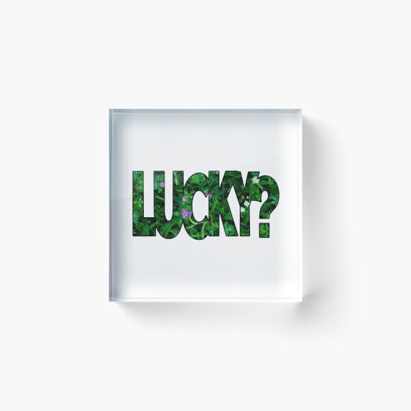 Item preview, LUCKY Clover Grass Texture Typography Design designed and sold by nvrprooo.