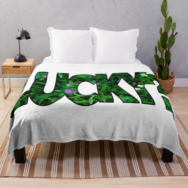 Item preview, LUCKY Clover Grass Texture Typography Design designed and sold by nvrprooo.