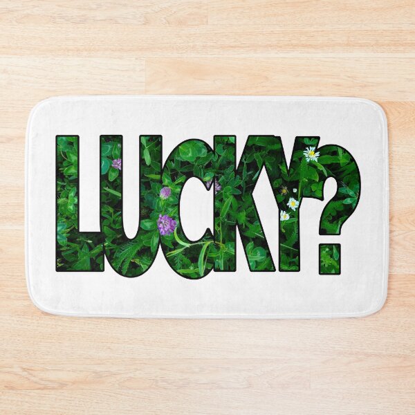 Item preview, LUCKY Clover Grass Texture Typography Design designed and sold by nvrprooo.