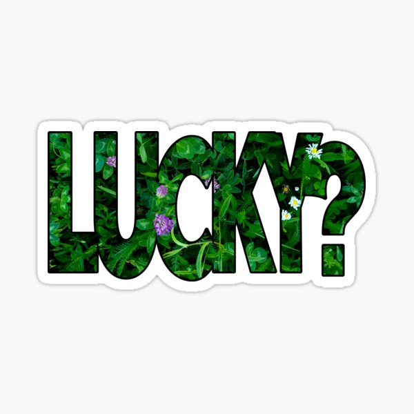 Item preview, LUCKY Clover Grass Texture Typography Design designed and sold by nvrprooo.