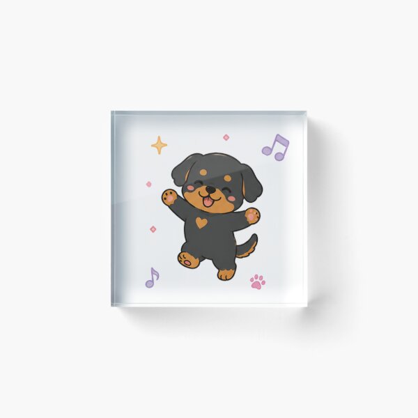 Item preview, Happy Dancing Rottweiler Cute Cartoon Puppy designed and sold by Seculinator.