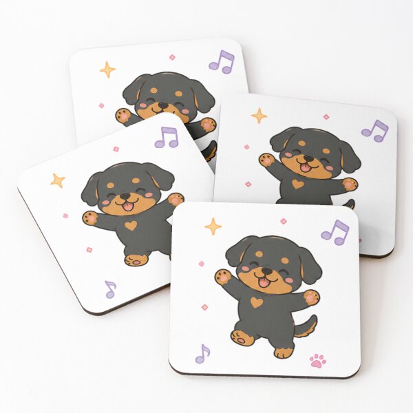 Item preview, Happy Dancing Rottweiler Cute Cartoon Puppy designed and sold by Seculinator.