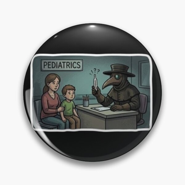 Item preview, Funny Plague Doctor Pediatrician Hospital Medical Humor Sticker designed and sold by DarkOriginArts.