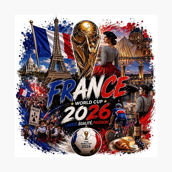 Item preview, France World Cup 2026 – French Pride, Football Passion & Paris Spirit designed and sold by NorthernDk_art .