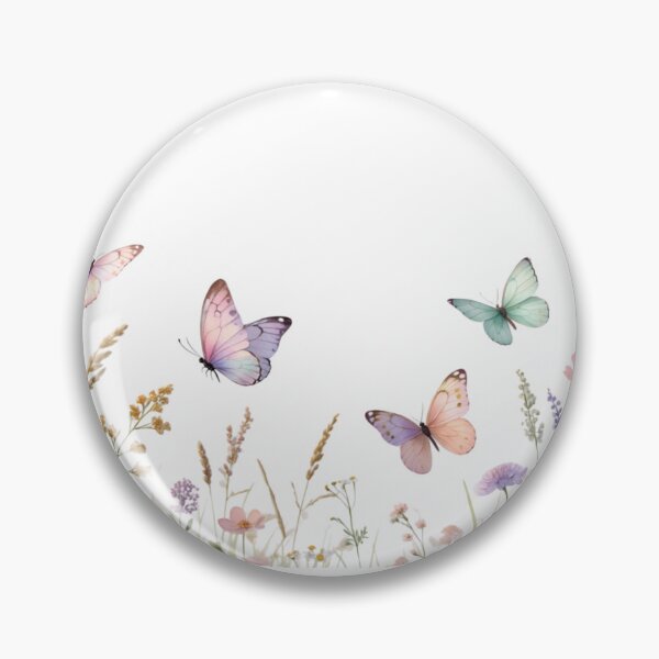 Item preview, Pastel Butterfly Garden Aesthetic Soft Floral  Meadow Art Gift for Her Sticker Print Decor designed and sold by DreamelleStudio.