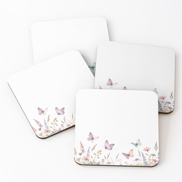 Item preview, Pastel Butterfly Garden Aesthetic Soft Floral  Meadow Art Gift for Her Sticker Print Decor designed and sold by DreamelleStudio.