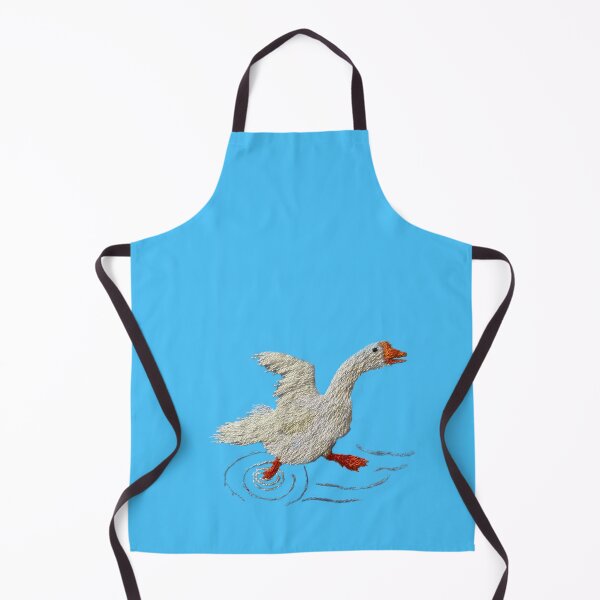 Item preview, Paddling goose hand embroidered designed and sold by Alsa-handembroidery.