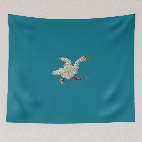 Item preview, Paddling goose hand embroidered designed and sold by Alsa-Hand Embroidery.