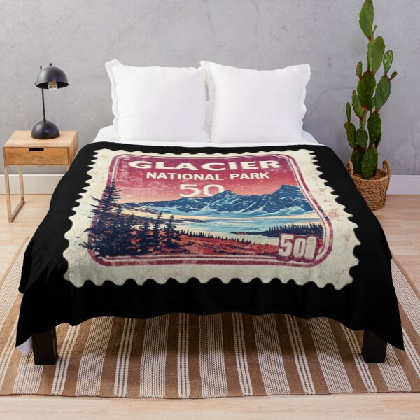Item preview, Glacier Vintage Postage Stamp - Snow-Capped Peaks designed and sold by tiigerdad.