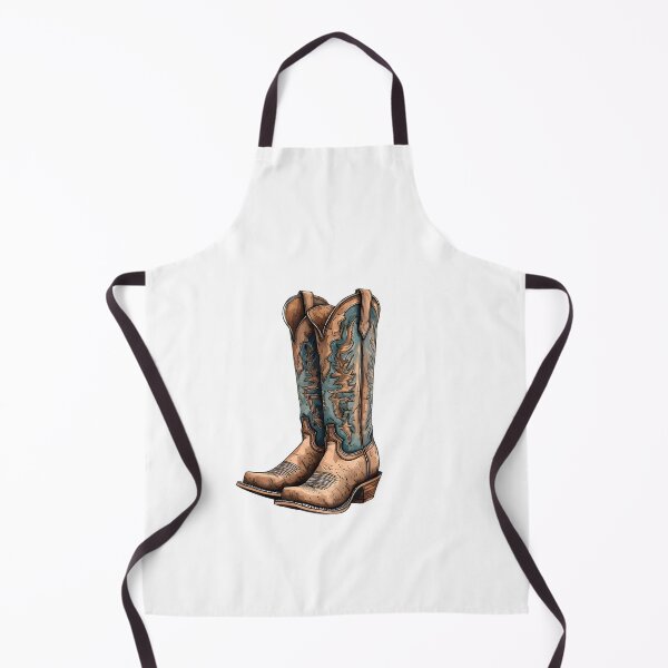 Item preview, Tan & Teal Cowboy Boots Art Print | Yee-Haw! Sweet Chaos Cowboy Boot Collection designed and sold by Sweetchaos73.