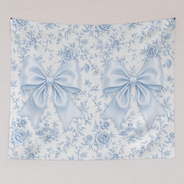 Item preview, Baby Blue Bow Toile Notes Journal designed and sold by Ioanna-Studio.