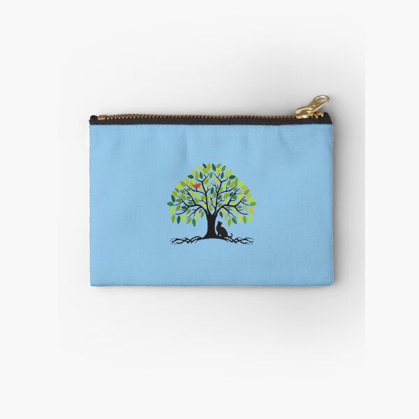 Item preview, TREE OF LIFE, GREEN SUMMER LEAVES, CAT & RED BIRD, BOHO NATURE ART designed and sold by classic car craze.