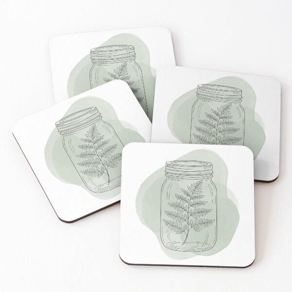 Item preview, Minimalist Botanical Fern Canning Jar designed and sold by DuckOddity.