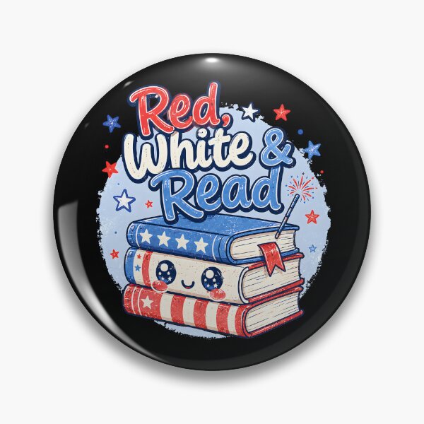 Item preview, Red White And Read Cute Patriotic Book Lover Graphic designed and sold by Craft Design Alchemy.