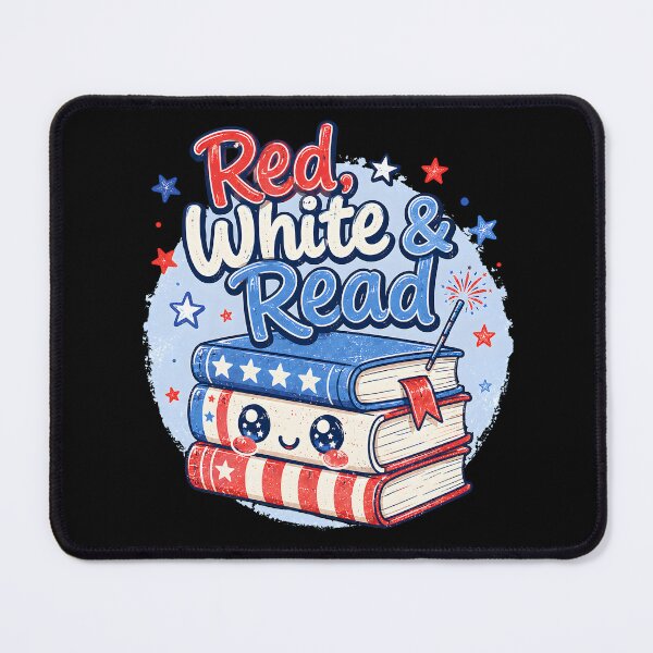 Item preview, Red White And Read Cute Patriotic Book Lover Graphic designed and sold by Craft Design Alchemy.