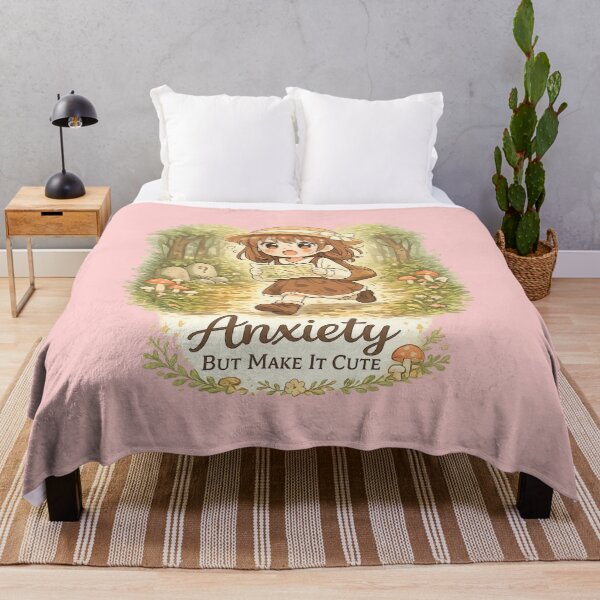 Item preview, Anxiety But Make It Cute Funny Anime Forest Girl Cozy Aesthetic Design designed and sold by Im-Ara.