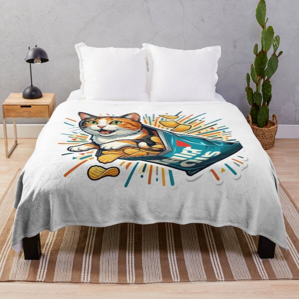 Item preview, Funny Cat Chips Snack Lover Sticker | Cute Calico Cat Meme Retro Aesthetic Gift designed and sold by Trendesigne.