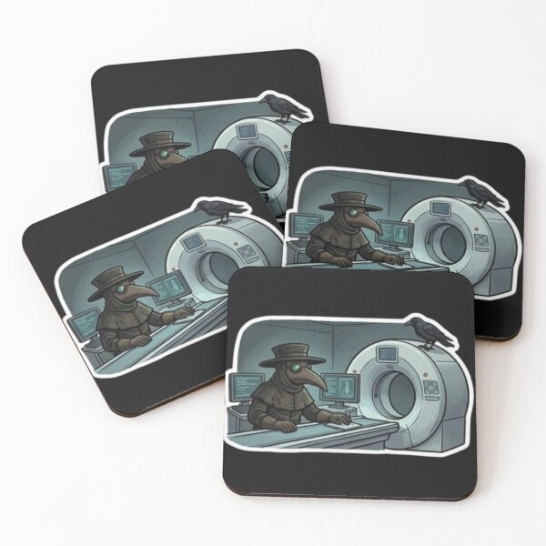 Item preview, Funny Plague Doctor MRI Technician Hospital Radiology Sticker designed and sold by DarkOriginArts.