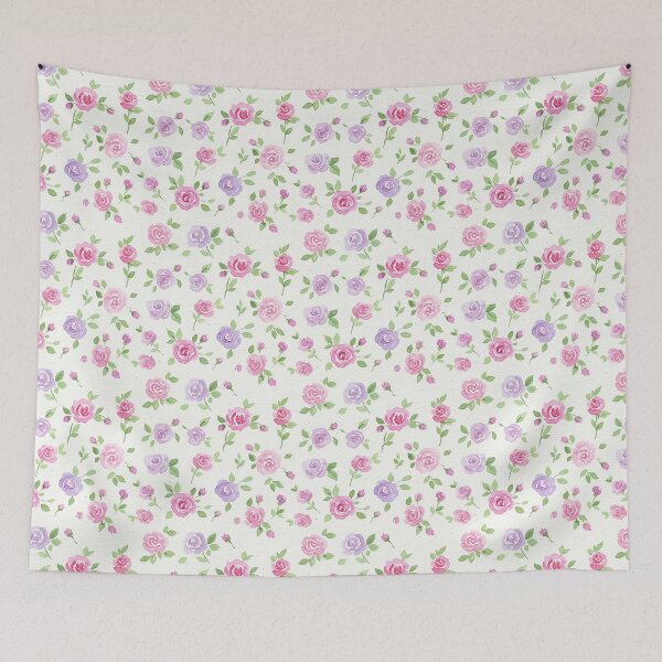 Item preview, Pink and Lavender Rose Watercolor Pattern designed and sold by wissal.studio.