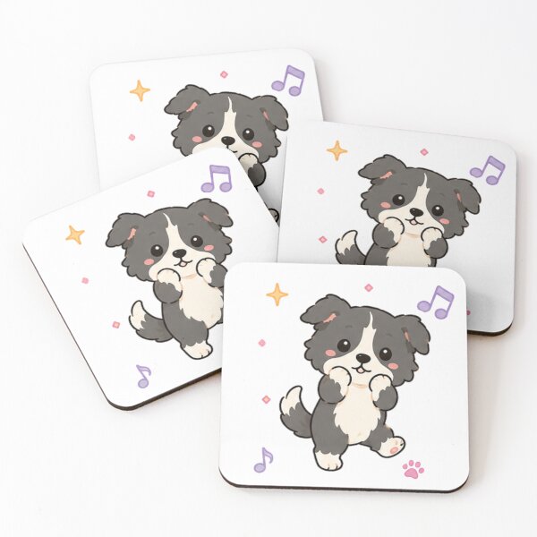 Item preview, Cute Border Collie Puppy Kawaii Australian Shepherd Art designed and sold by Seculinator.