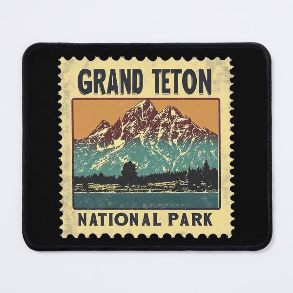 Item preview, Grand Teton Vintage Postage Stamp - Teton Range designed and sold by tiigerdad.