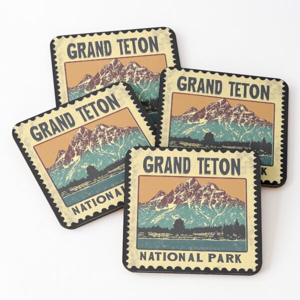 Item preview, Grand Teton Vintage Postage Stamp - Teton Range designed and sold by tiigerdad.